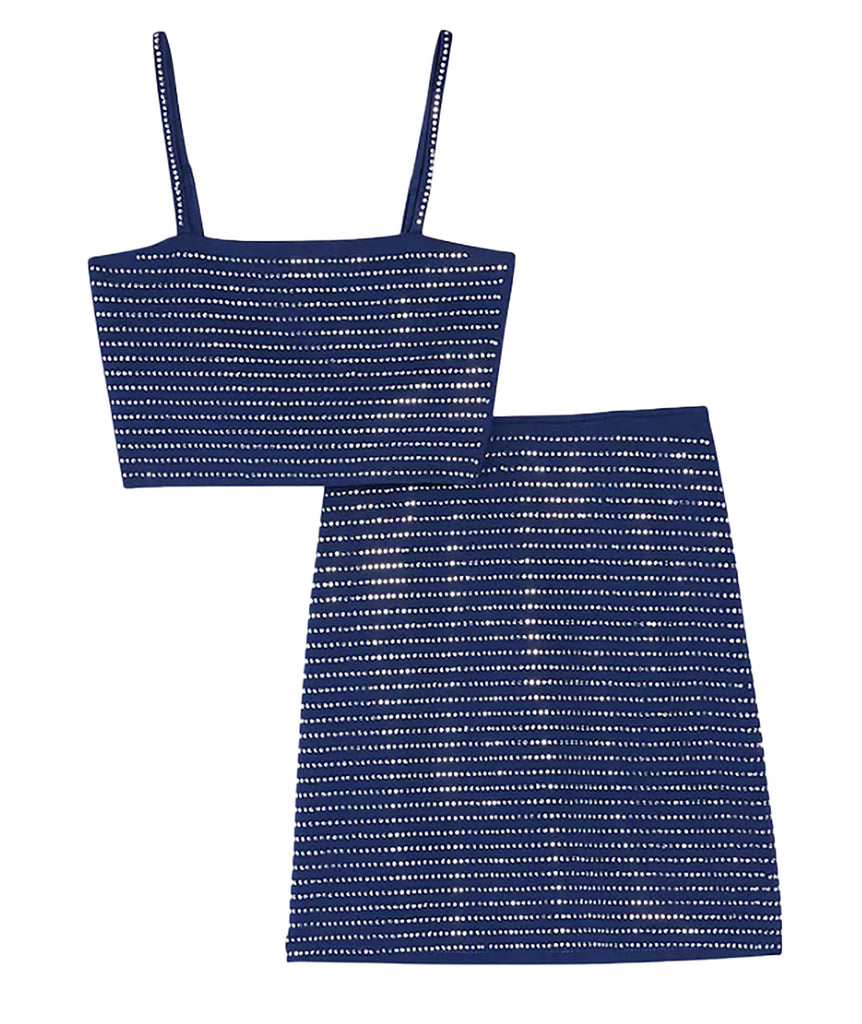 Theme Girls Franki Studded 2 Piece Set Girls Special Dresses Theme-NYC Navy Y/S (7/8) 