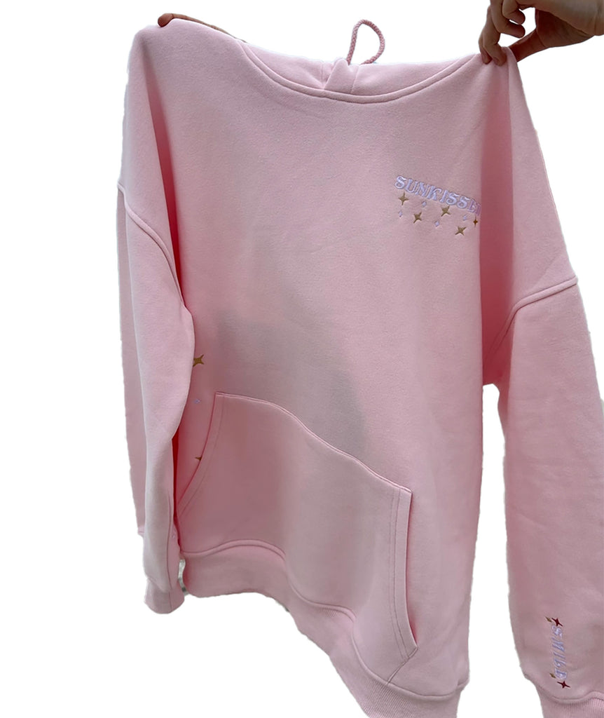 Sunkissed Coconut Juniors Embroidered Van Star Hoodie Womens Casual Tops Frankie's Exclusives   