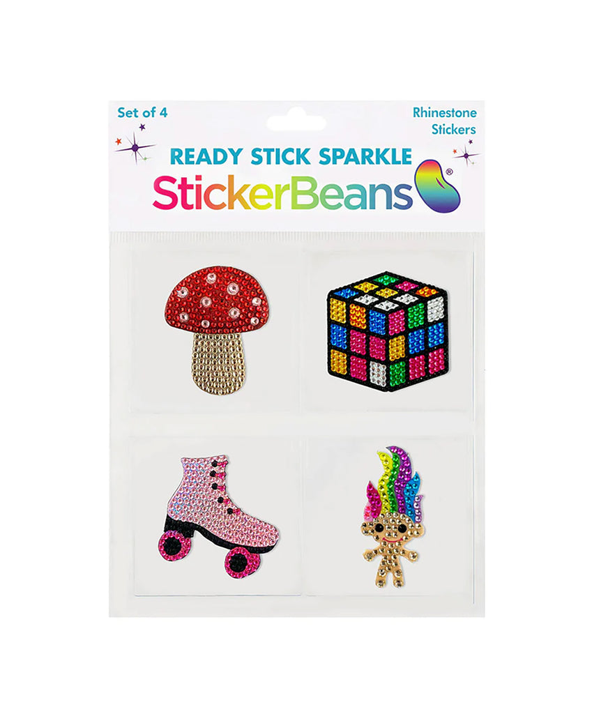 Sticker Beans Retro Set of 4 Stickers Accessories Sticker Beans   