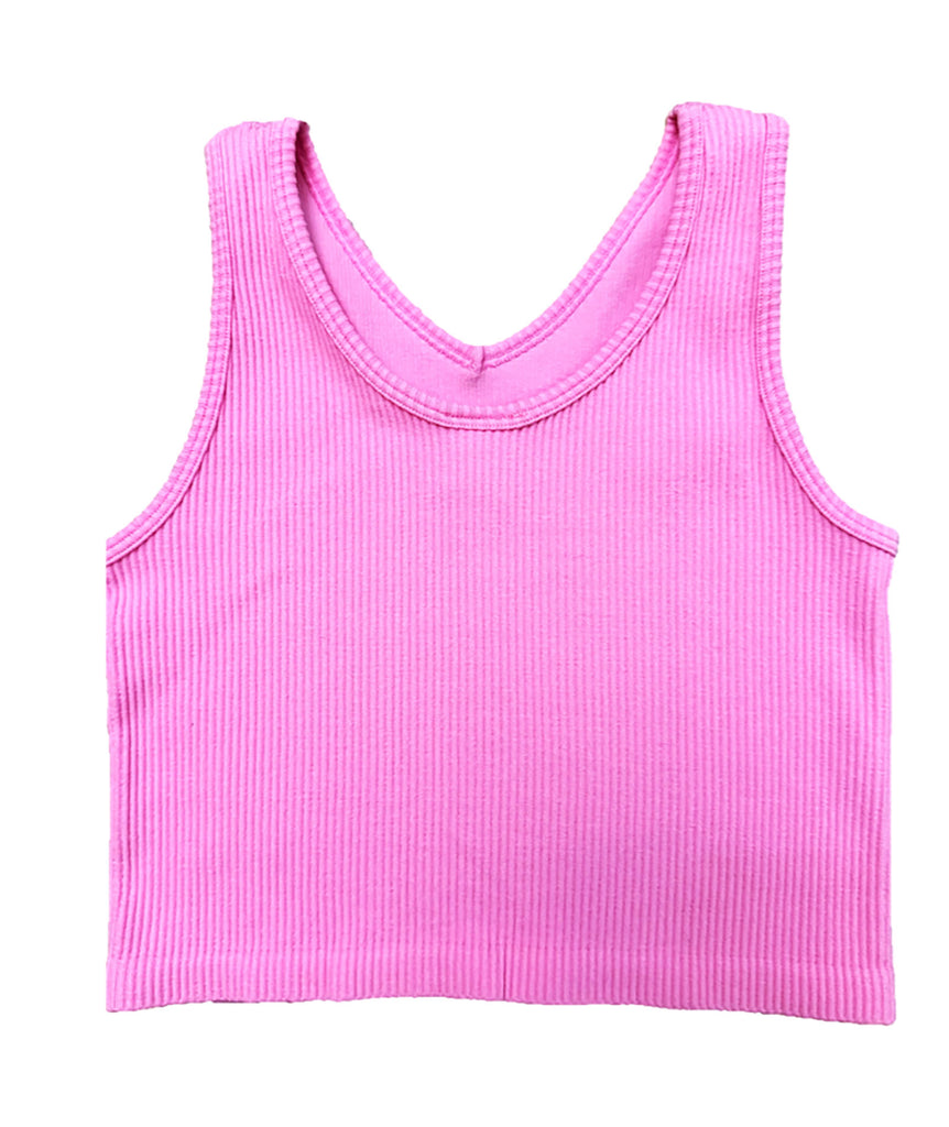 Marli Ribbed Reversible Crop Top Girls Girls Casual Tops Suzette   