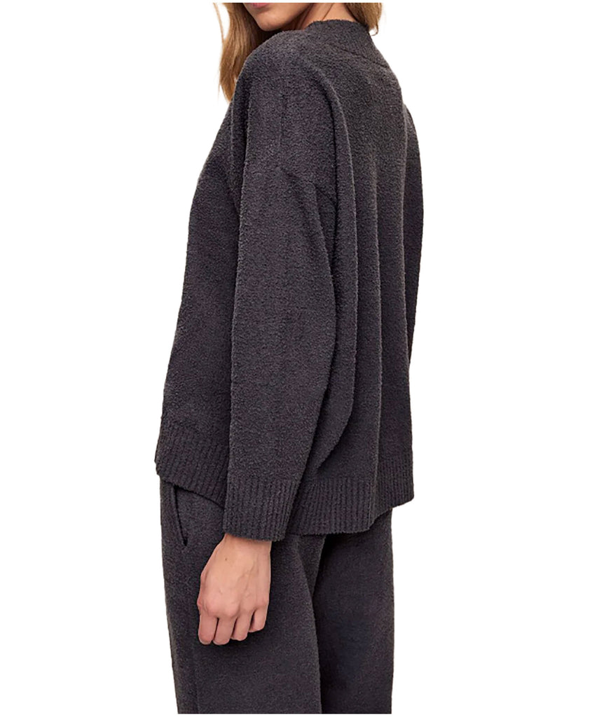 Eberjey Women Recycled Boucle V-Neck Sweater Graphite Womens Casual Tops Eberjey   