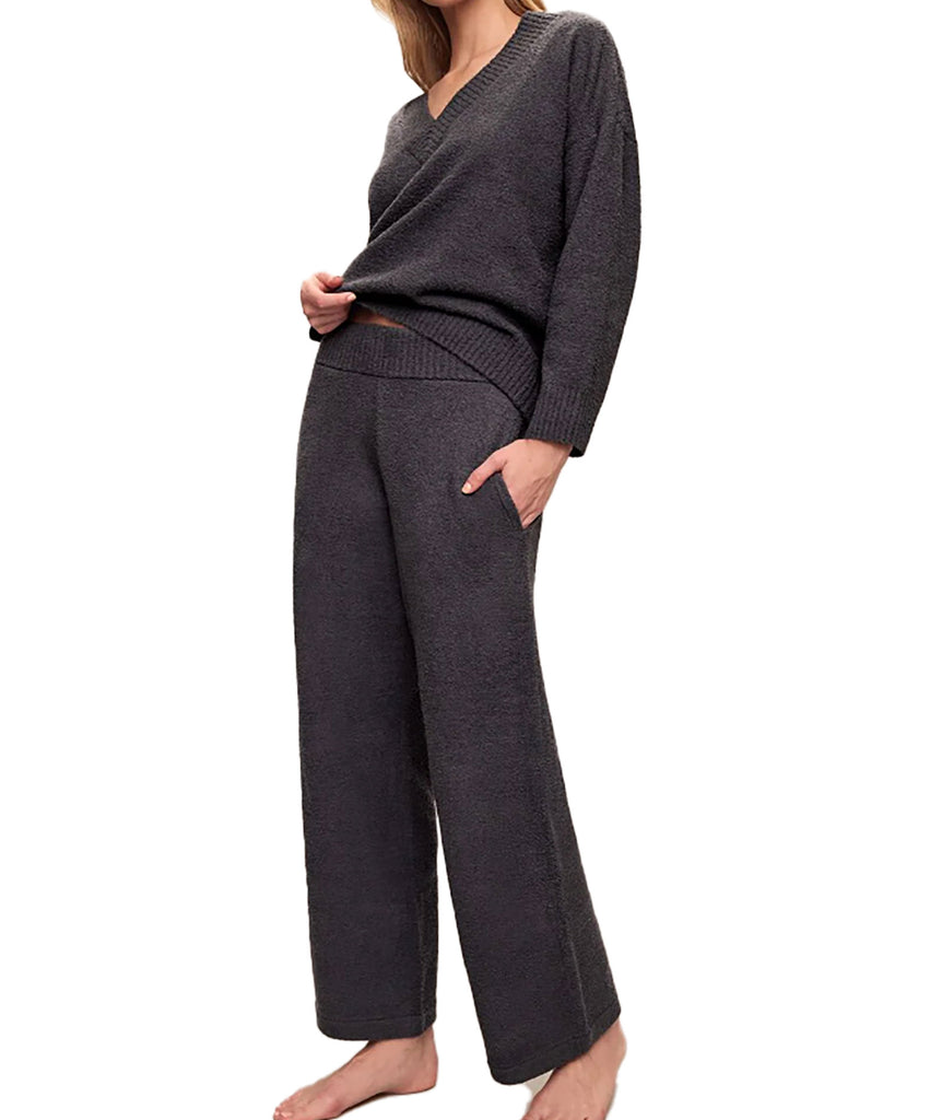 Eberjey Women Recycled Boucle Wide Leg Pants Graphite Womens Casual Bottoms Eberjey   