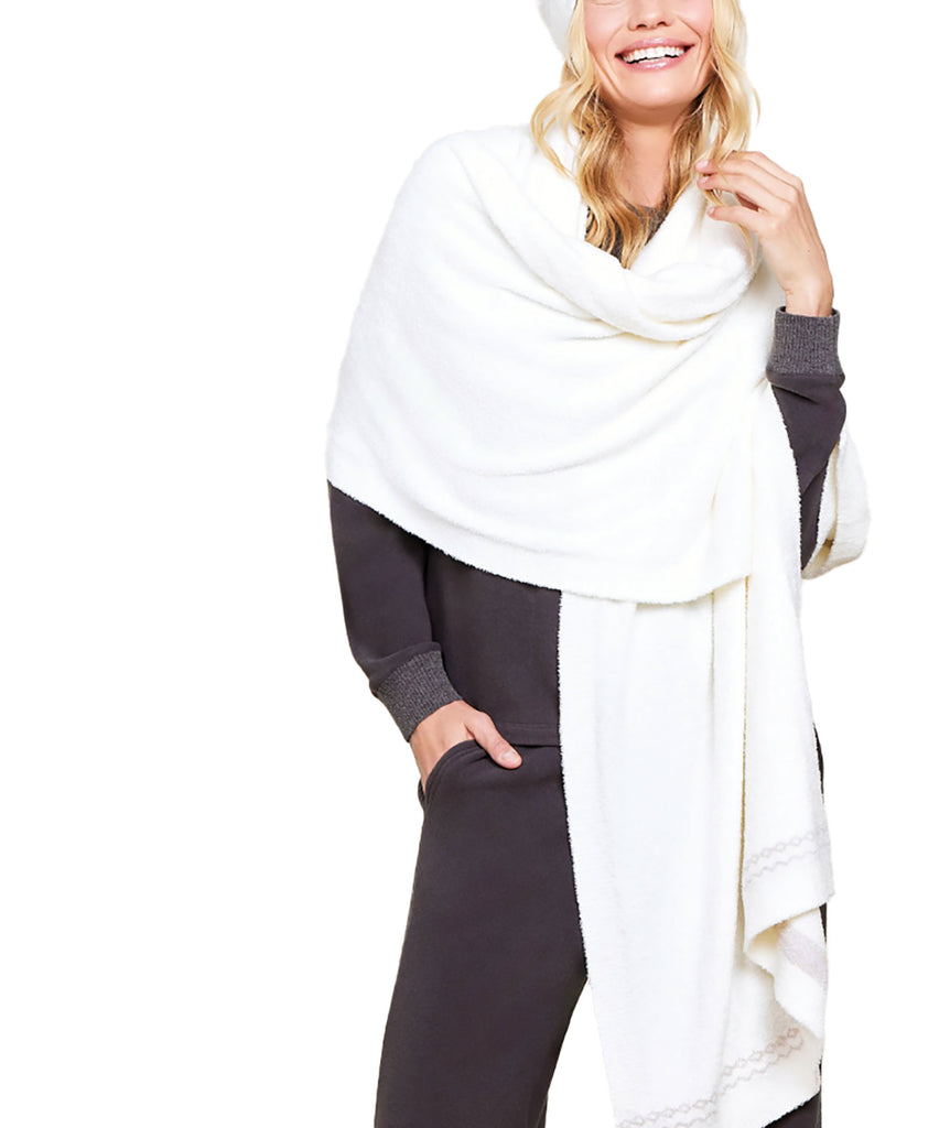 Barefoot Dreams Nordic Bordered Wrap Accessories Barefoot Dreams   