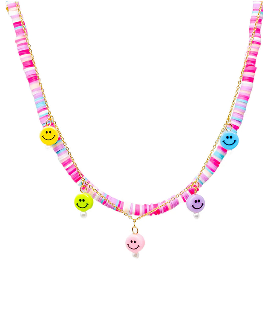 Happy Face Charm Necklace Jewelry - Young Zomi Gems   