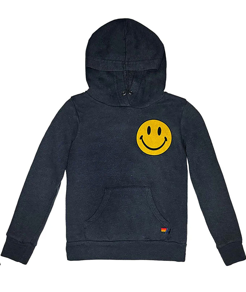 Aviator Nation Kids Smiley 2 Pullover Hoodie Girls Casual Tops Aviator Nation   