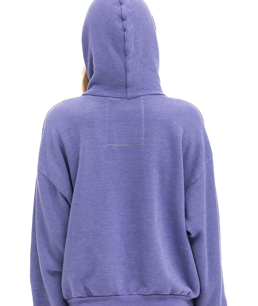 Aviator Nation Women Logo Stitch Pullover Hoodie Lavender Womens Casual Tops Aviator Nation   