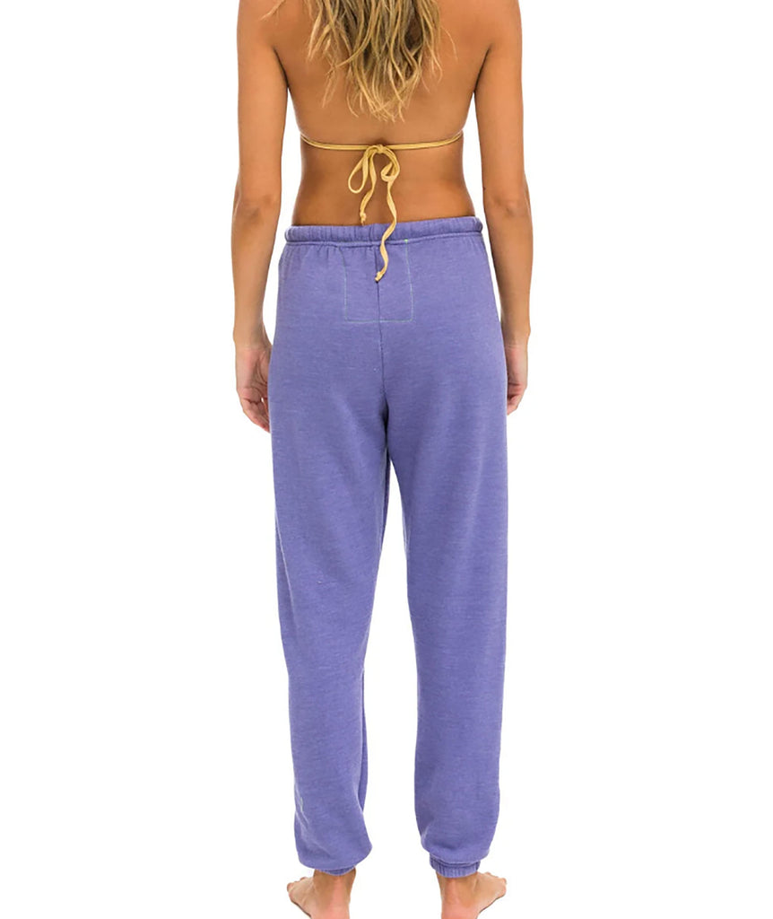 Aviator Nation Women Logo Stitch Sweatpants Lavender Womens Casual Bottoms Aviator Nation   