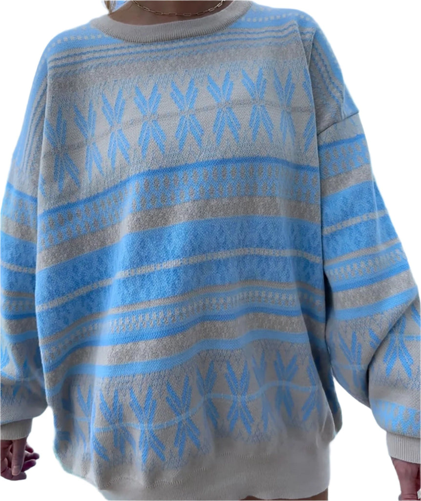 Sunkissed Coconut Juniors Aspen Ski Snowflake Sweater Womens Casual Tops Frankie's Exclusives   