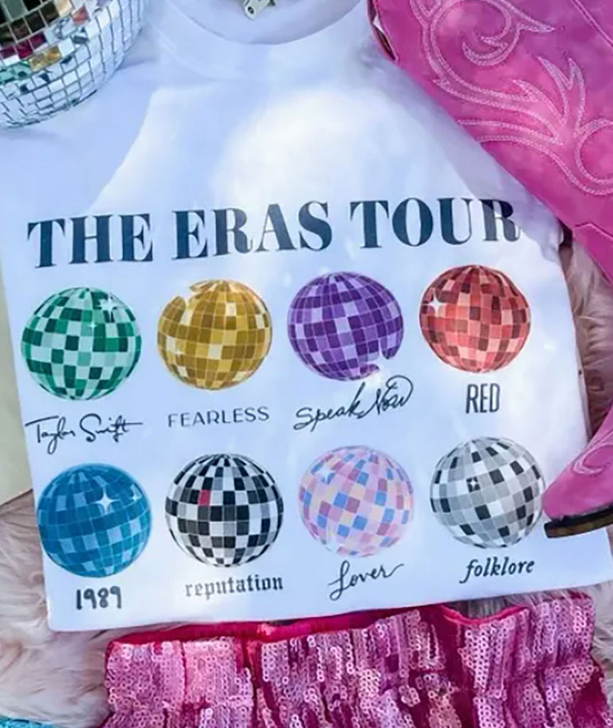 Eras Tour Disco Ball Tee Kids Tee Girls Casual Tops Frankie's Exclusives   