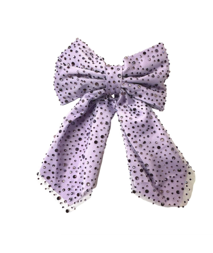 Bari Lynn Jewelled Tulle Bow Clip Accessories Bari Lynn Lavender One Size Fits Most (Y/7-Y/14) 