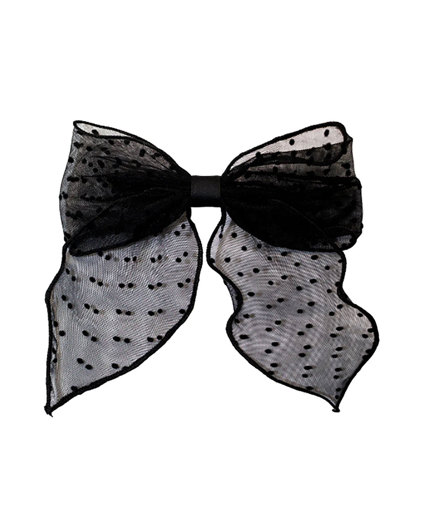 Emi Jay French Barrette in Sheer Dot Noir Accessories Emi Jay   