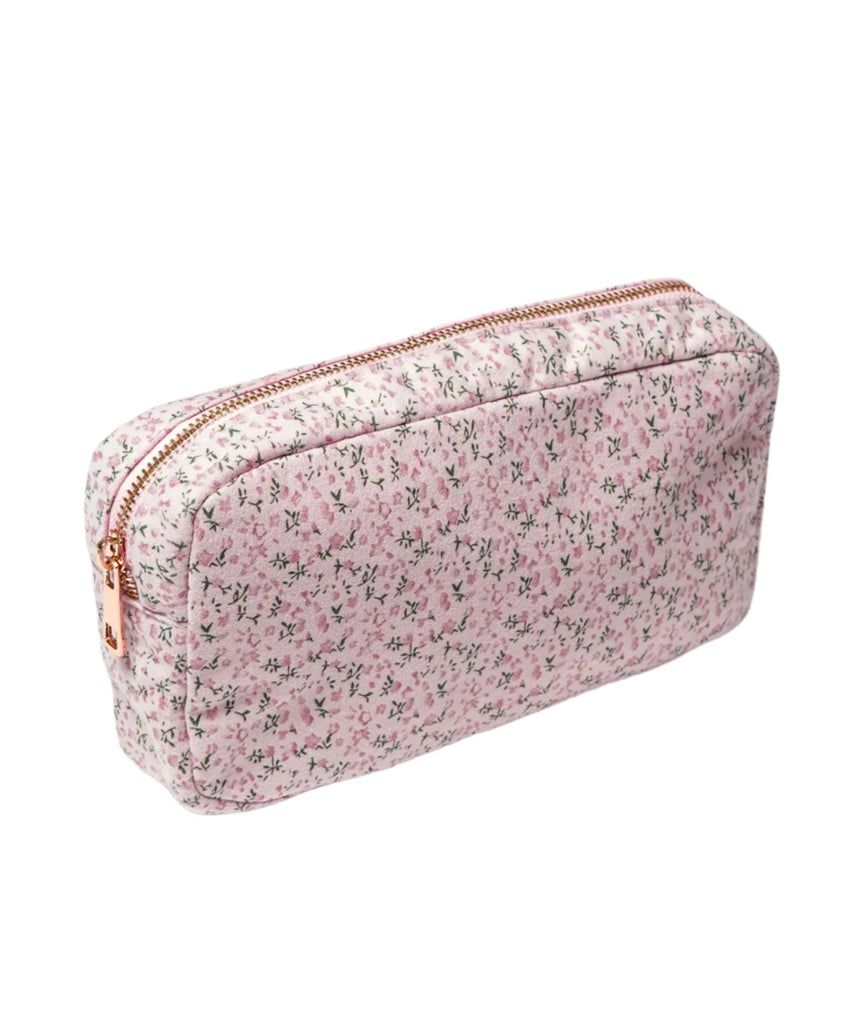 GRWM Ditsy Floral Small Cosmetic Bag Accessories GRWM Pink