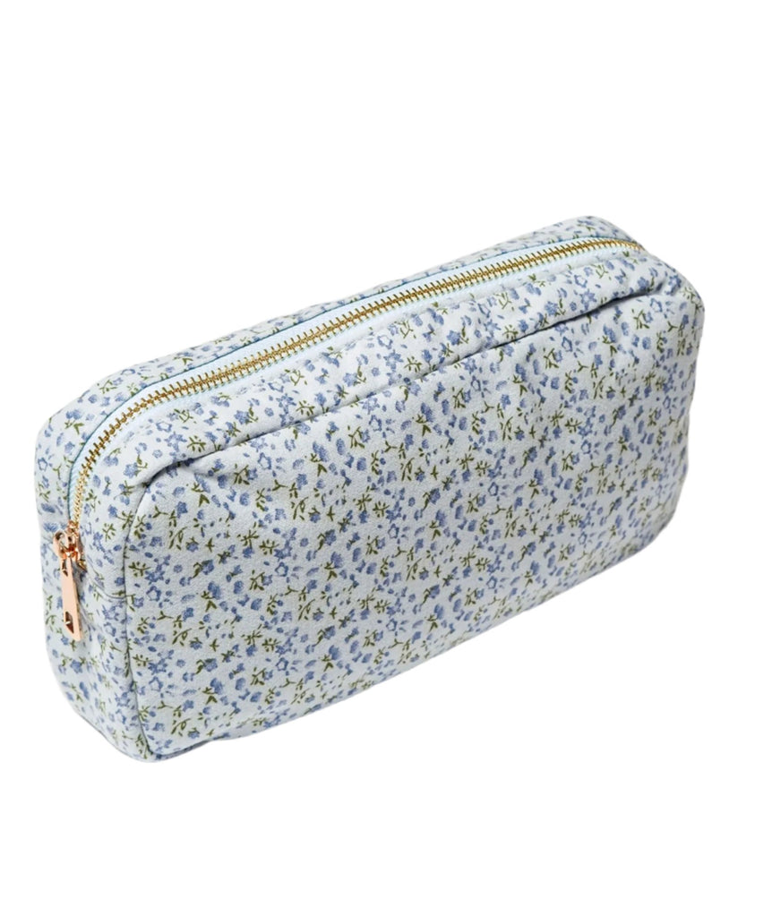 GRWM Ditsy Floral Small Cosmetic Bag Accessories GRWM Blue