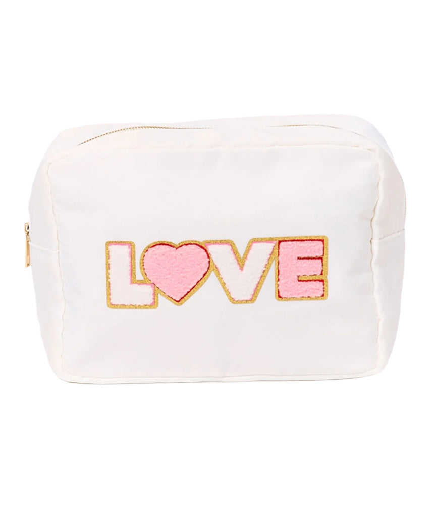 Love Patch Large Pouch Accessories Malibu Sugar White