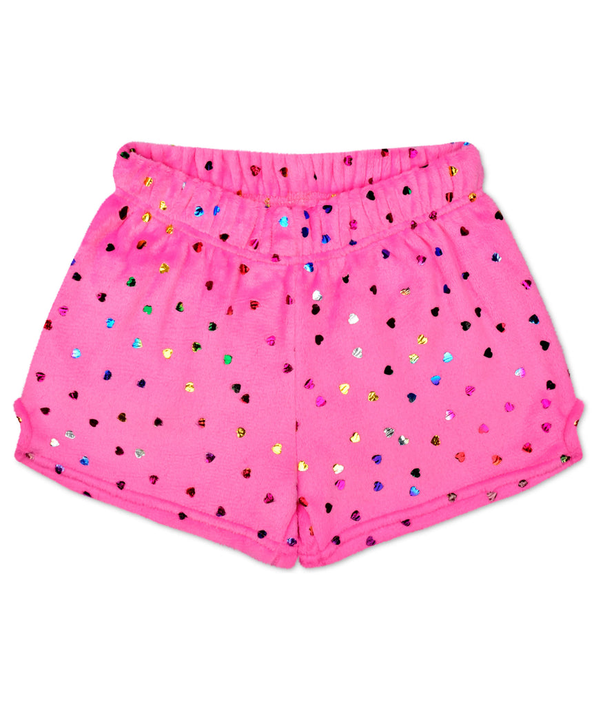 iScream Bright Pink Foil Plush Shorts Accessories iScream