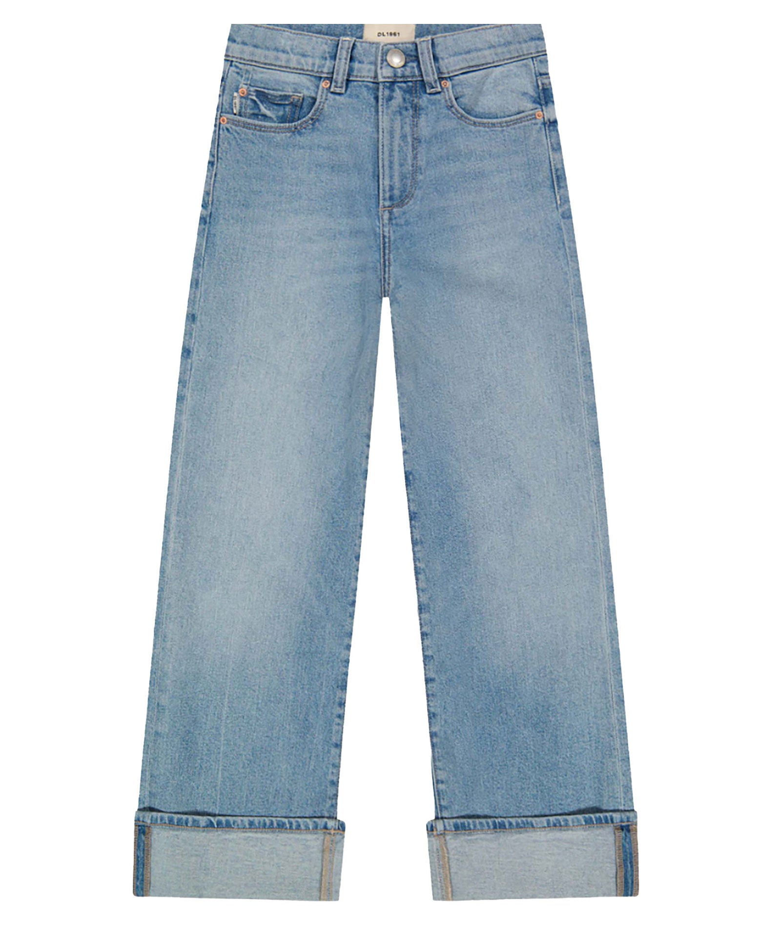 DL1961 Girls Lily Ridge Cuffed Wide Leg Jeans Girls Denim DL1961 Denim Y/S (7/8)