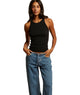 Perfect White Tee Women Kravitz Fine Rib Tank Distressed/seasonal womens Perfect White Tee Black Juniors/Women XS