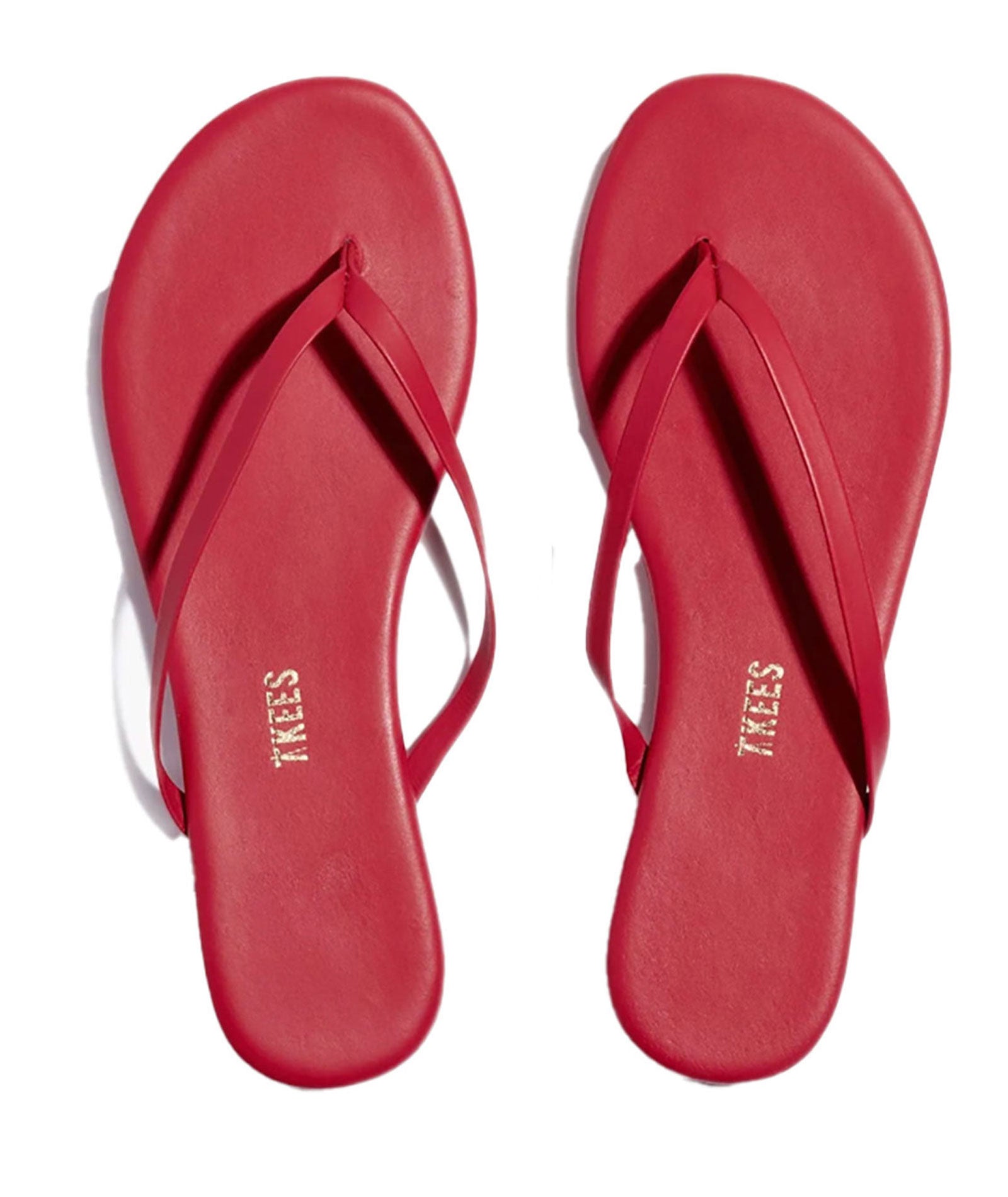 Tkees Women Solids Flip Flops Red Accessories Tkees Red Shoes/5