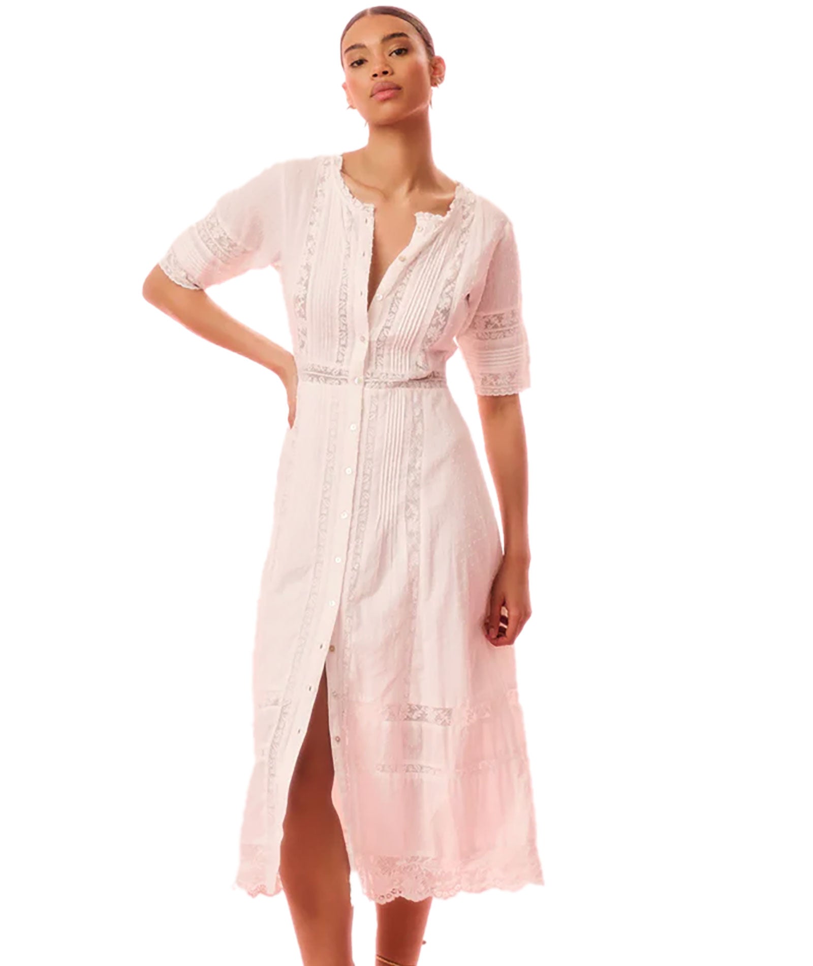 Love Shack Fancy Women Francilla Dress Optic White Womens Casual Dresses Love Shack Fancy White Juniors/Women 0