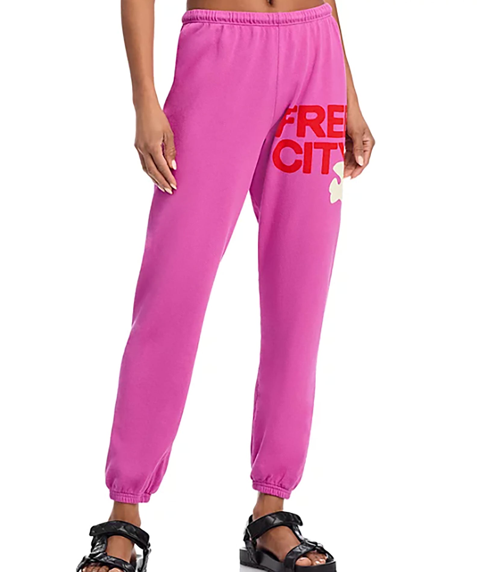 Women & Juniors FREECITY Large Sweatpants Pink Bird
