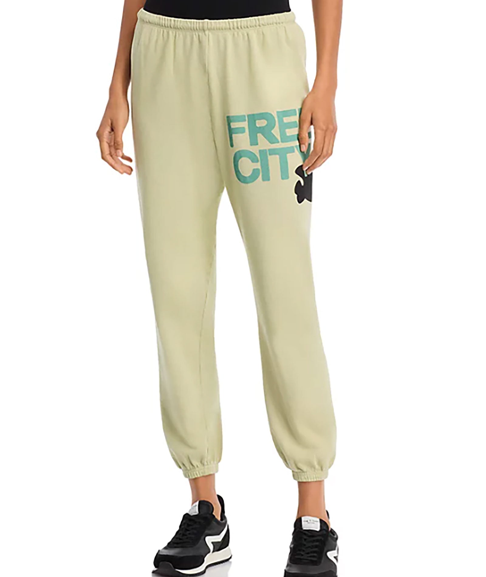 FREECITY Women Large Sweatpants Bones Womens Casual Bottoms FREECITY Ivory Juniors/Women XS