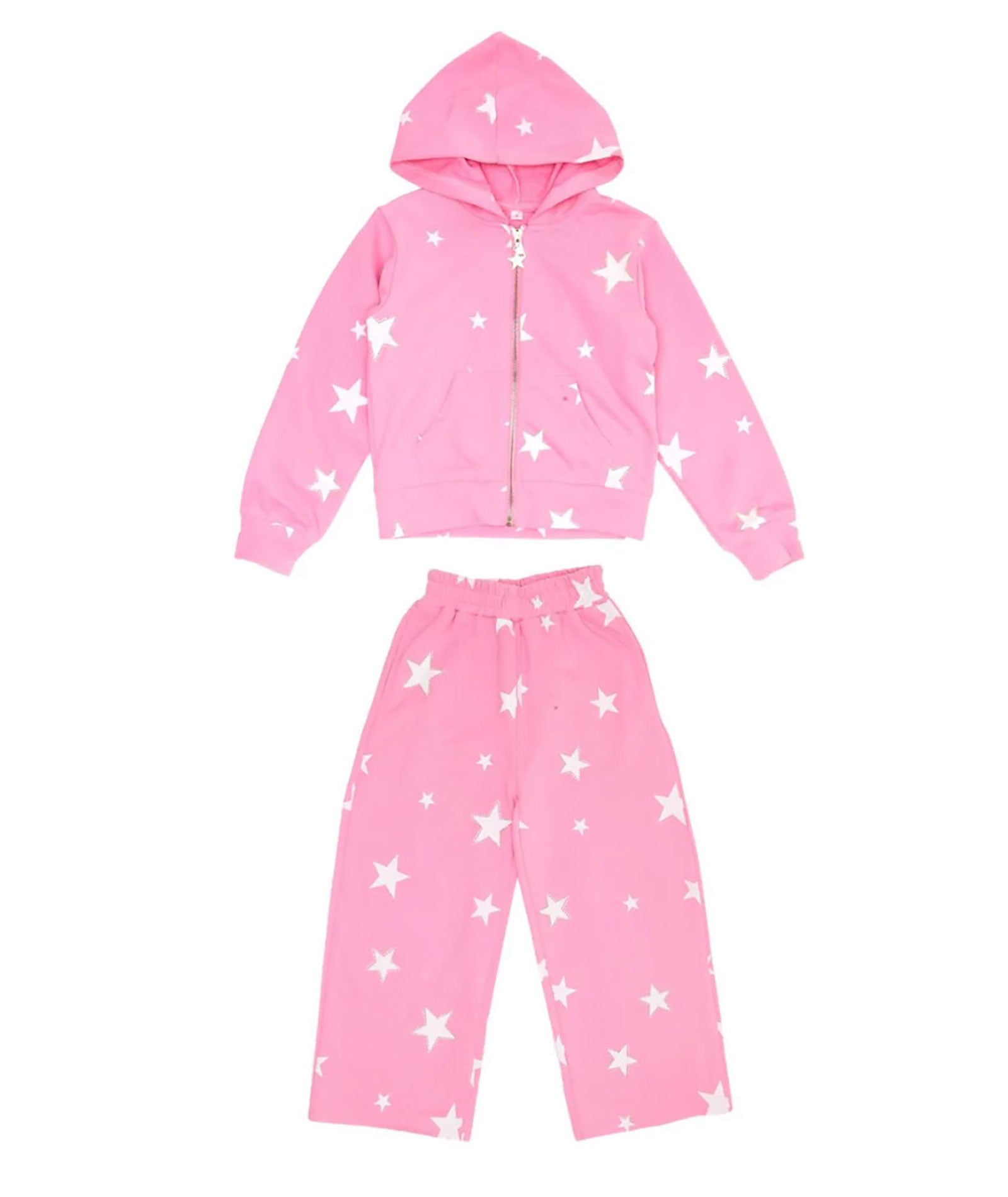 Mini Dreamers Girls Livi Stars Sweatsuit Distressed/seasonal girls Mini Dreamers Pink Y/4