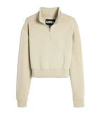 Katie J NYC Girls Dylan 3/4 Zip Hoodie Girls Casual Tops Katie J NYC Stone Y/S (7/8)