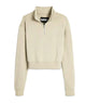 Katie J NYC Girls Dylan 3/4 Zip Hoodie Stone Distressed/seasonal girls Katie J NYC Stone Y/S (7/8)