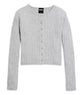 Katie J NYC Girls Rory Crew Cardigan Girls Casual Tops Katie J NYC Heather Grey Y/S (7/8)