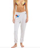 Aviator Nation Women Logo Sweatpants Womens Casual Bottoms Aviator Nation Dove Grey Juniors/Women XS