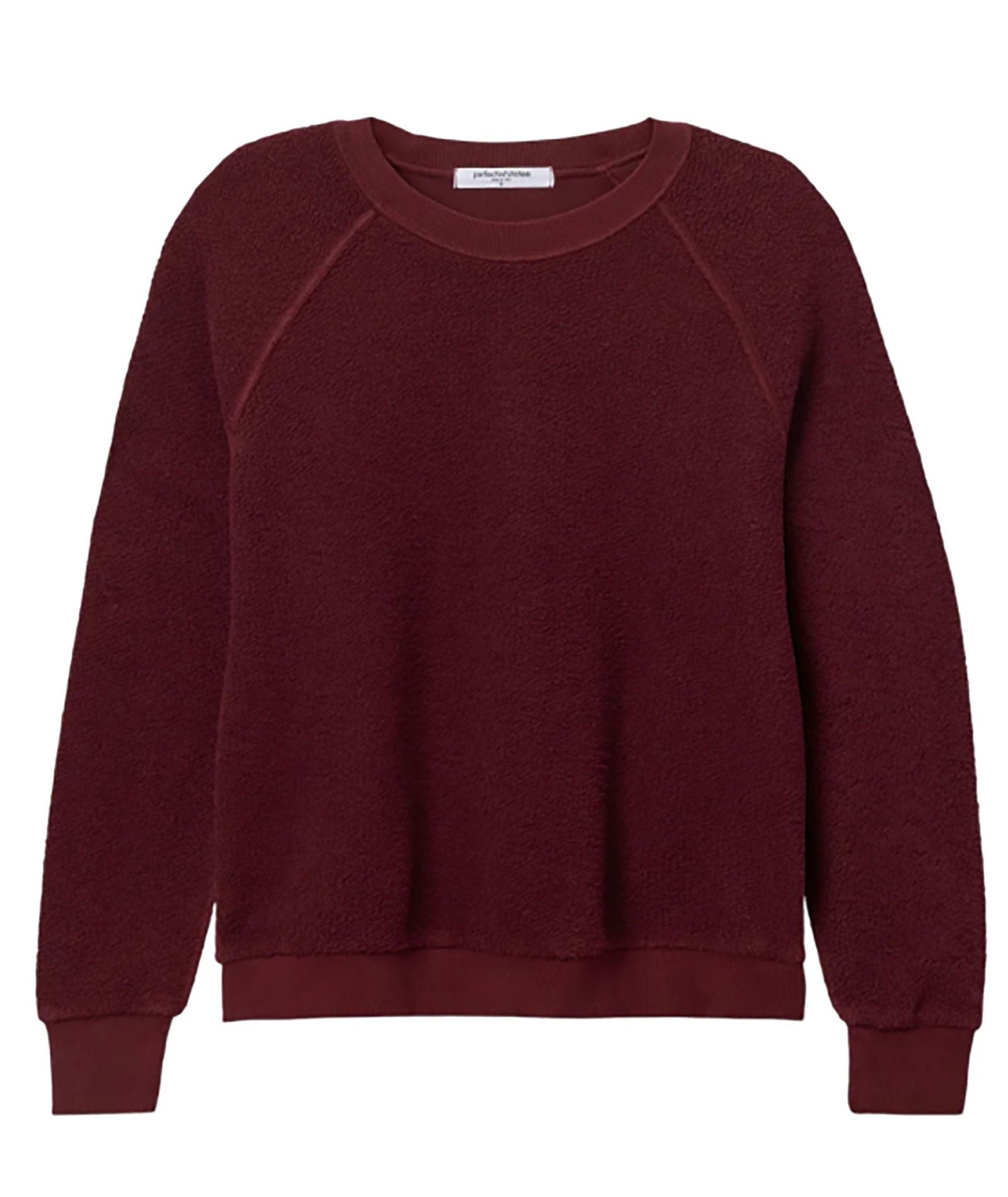 Perfect White Tee Women Ziggy Inside Out Fleece Sweatshirt Womens Casual Tops Perfect White Tee Dark Burgundy Juniors/Women XS