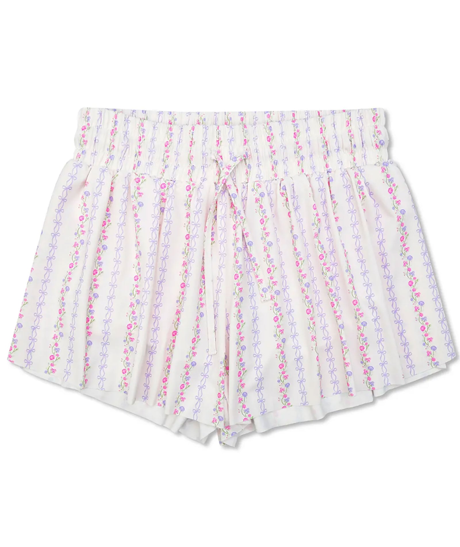 Sweetheart Vine Butterfly Shorts Girls Casual Bottoms iScream Floral Y/S (7/8)