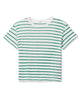 Perfect White Tee Women Everett Jersey Stripe Boxy Crew Grass Womens Casual Tops Perfect White Tee Striped Juniors/Women XS
