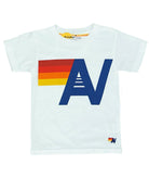 Aviator Nation Kids Logo Tee Girls Casual Tops Aviator Nation White Y/4