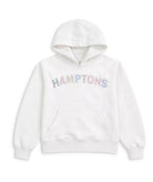 Katie J NYC Girls Hamptons Patch Sweatshirt Girls Casual Tops Katie J NYC Vintage White Y/S (7/8)