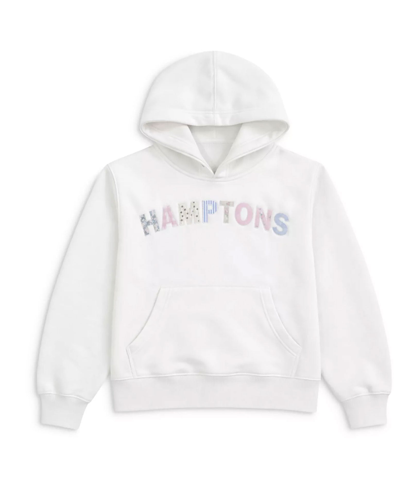 Katie J NYC Girls Hamptons Patch Sweatshirt Girls Casual Tops Katie J NYC Vintage White Y/S (7/8)