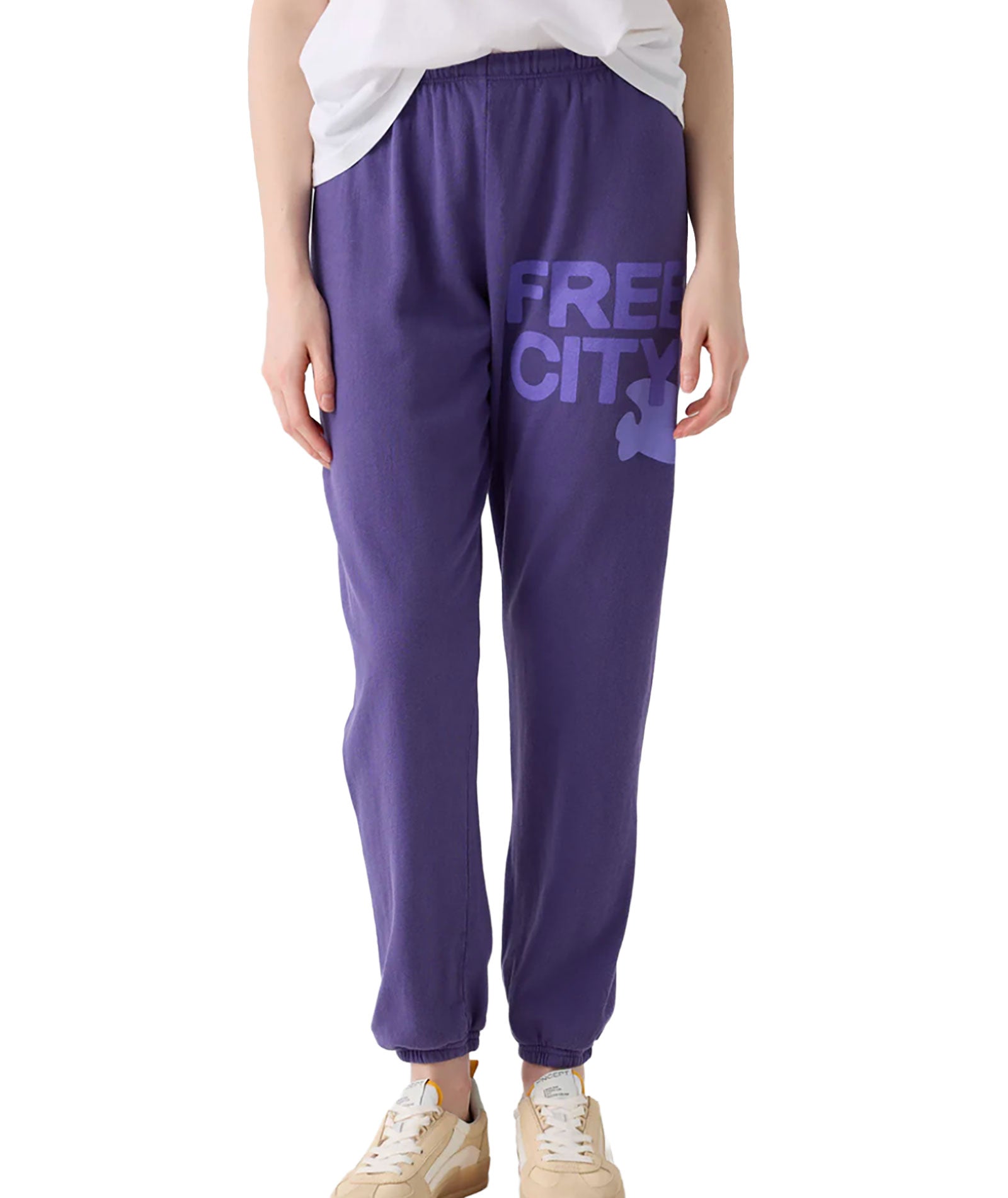 FREECITY Women Large Sweatpants Purple Bushes Womens Casual Bottoms FREECITY Purple Juniors/Women XS
