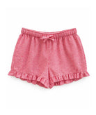 Katie J NYC Girls Red Gingham Annabelle Ruffle Shorts Girls Casual Bottoms Katie J NYC Red Y/S (7/8)