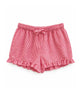Katie J NYC Girls Red Gingham Annabelle Ruffle Shorts Girls Casual Bottoms Katie J NYC Red Y/S (7/8)