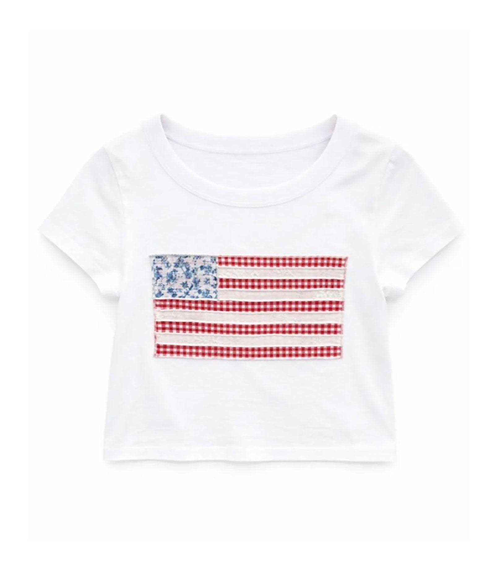 Katie J NYC Girls Flag Patch Tee