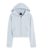 Katie J NYC Girls Parker Zip Hoodie Girls Casual Tops Katie J NYC Light Blue Y/S (7/8)