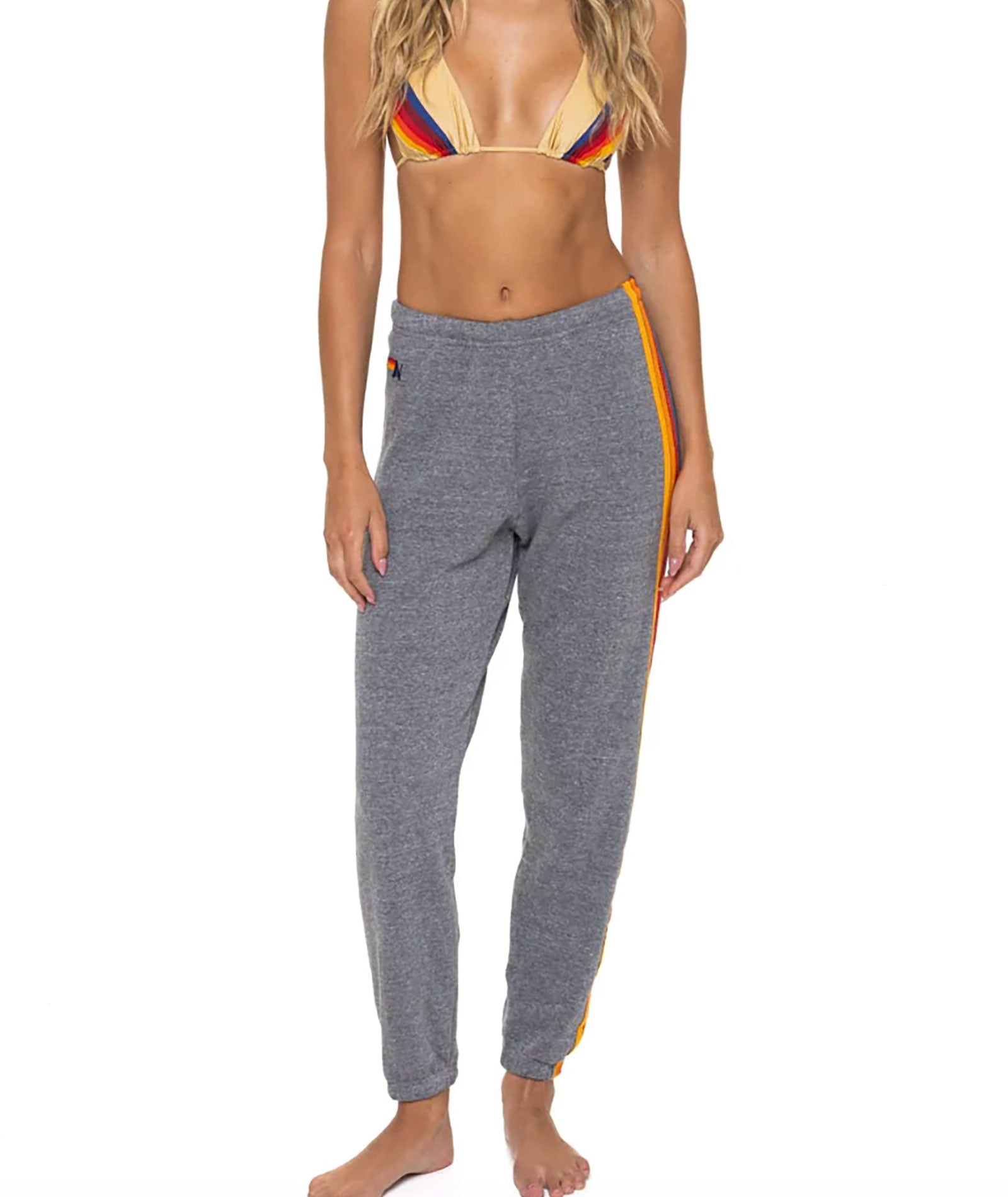 Aviator Nation Women Classic 5 Stripe Sweatpants Womens Casual Bottoms Aviator Nation