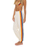 Aviator Nation Women Classic 5 Stripe Sweatpants Womens Casual Bottoms Aviator Nation Vintage White Juniors/Women XS