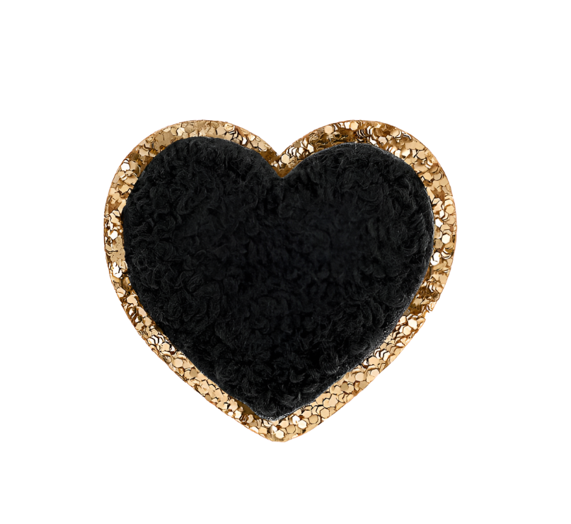 Stoney Clover Mini Glitter Heart Patch Accessories Stoney Clover Lane Noir  