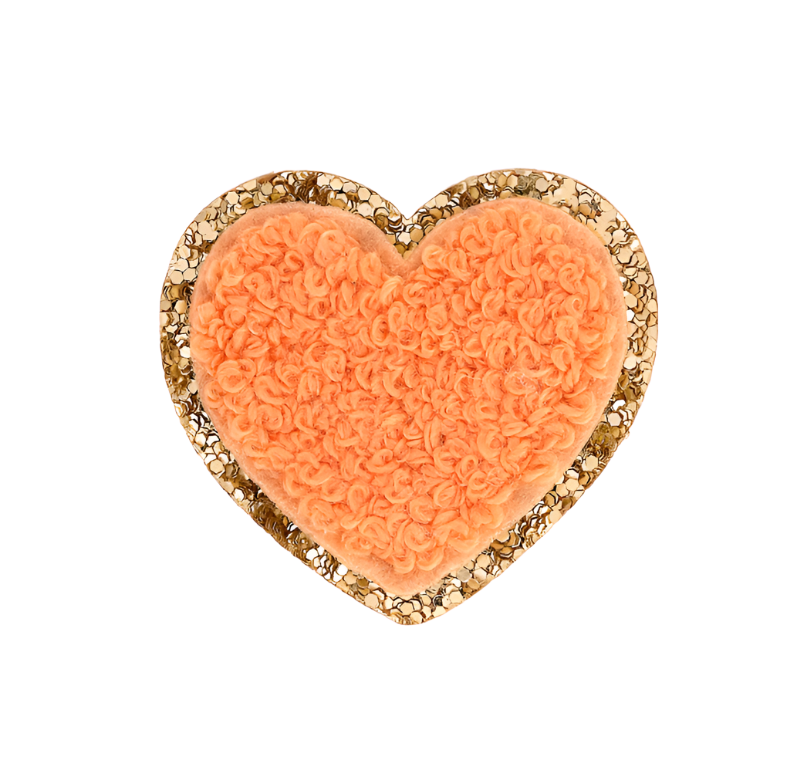 Stoney Clover Mini Glitter Heart Patch Accessories Stoney Clover Lane Peach  