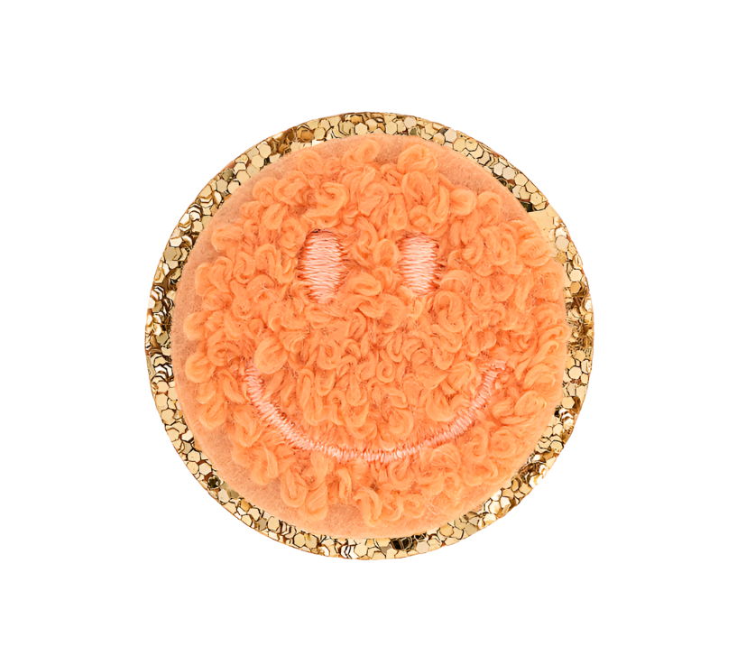 Stoney Clover Glitter Smiley Face Patch Accessories Stoney Clover Lane Peach  