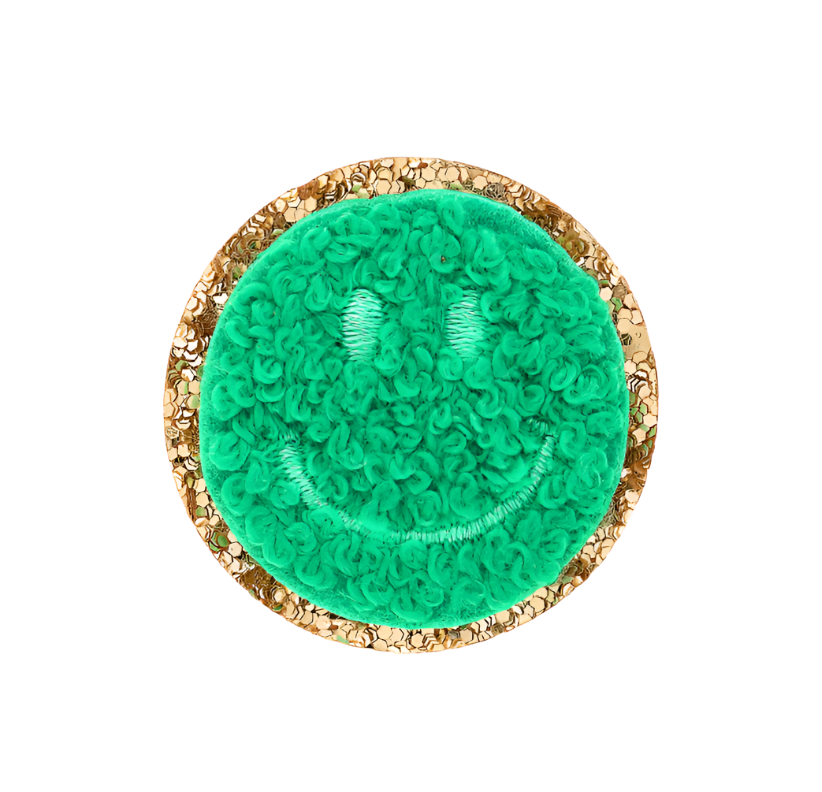 Stoney Clover Mini Glitter Smiley Face Patch Accessories Stoney Clover Lane Avocado  