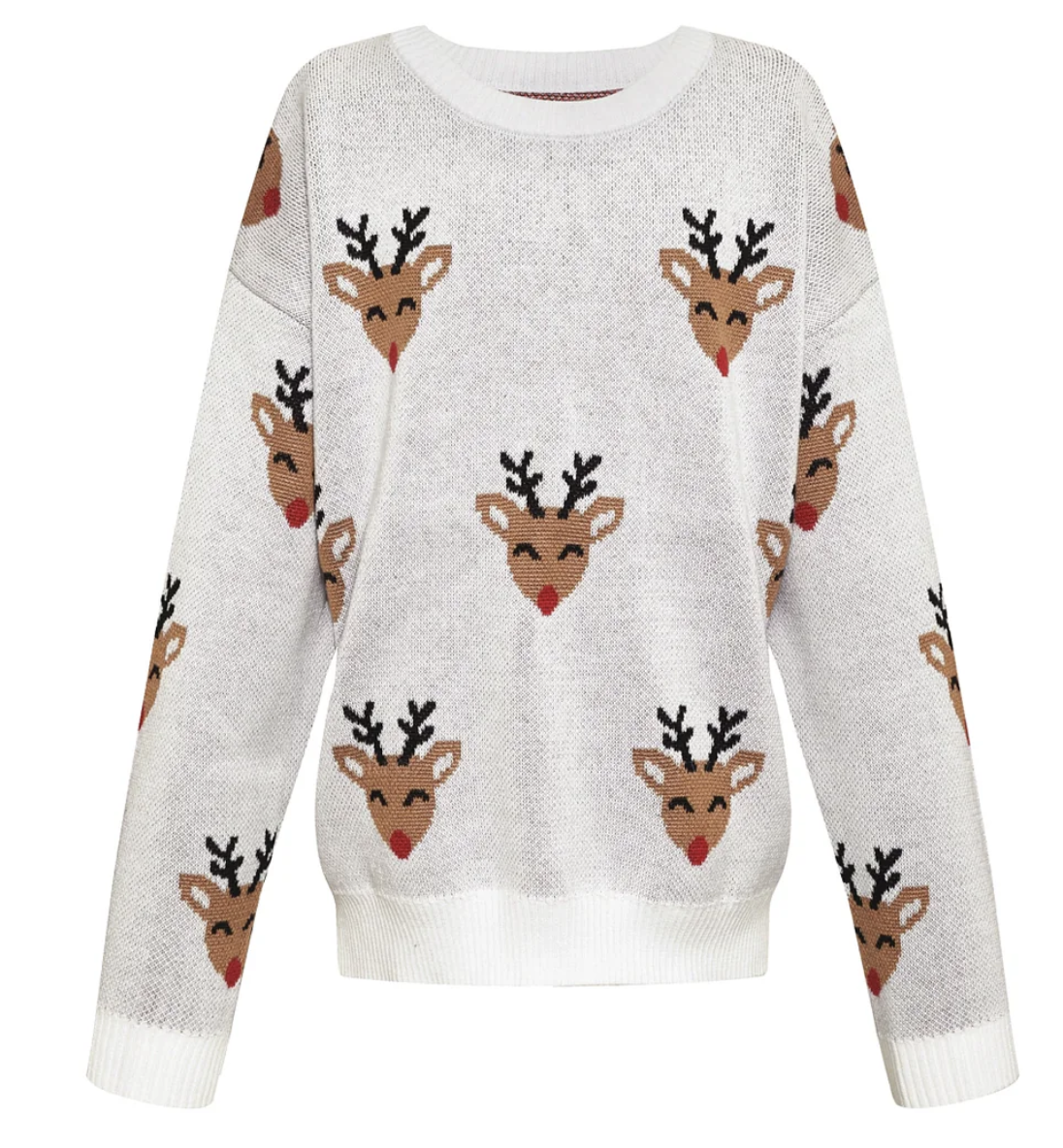 Beach Riot Girls Callie Sweater Reindeer Distressed/seasonal girls Beach Riot