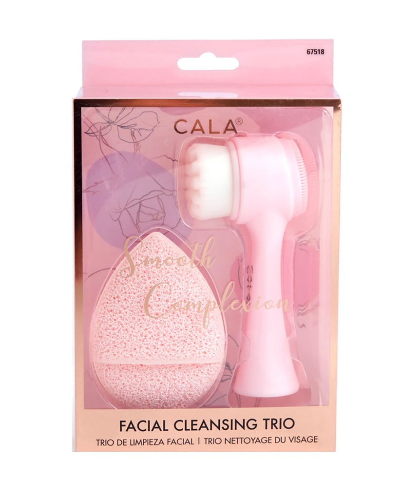 Smooth Complexion Facial Cleansing Trio Baby Pink Accessories Frankie's Exclusives   