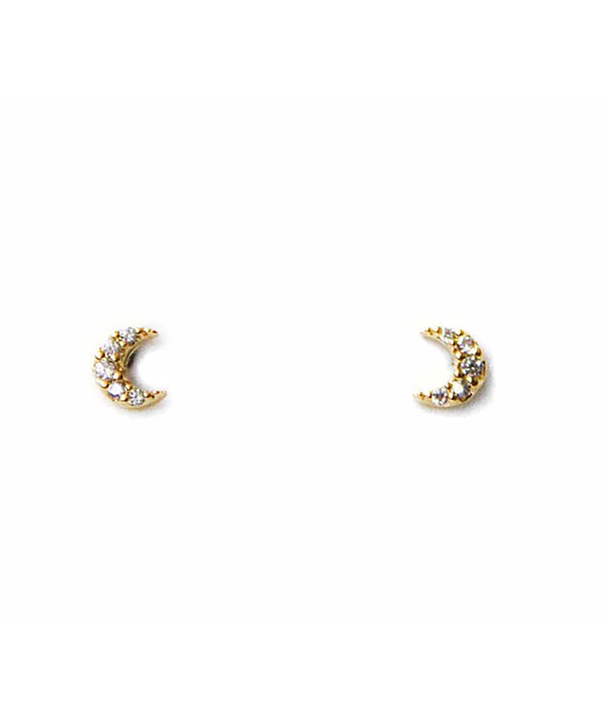 TAI CZ Mini Cubic Moon Studs Jewelry - Trend TAI   